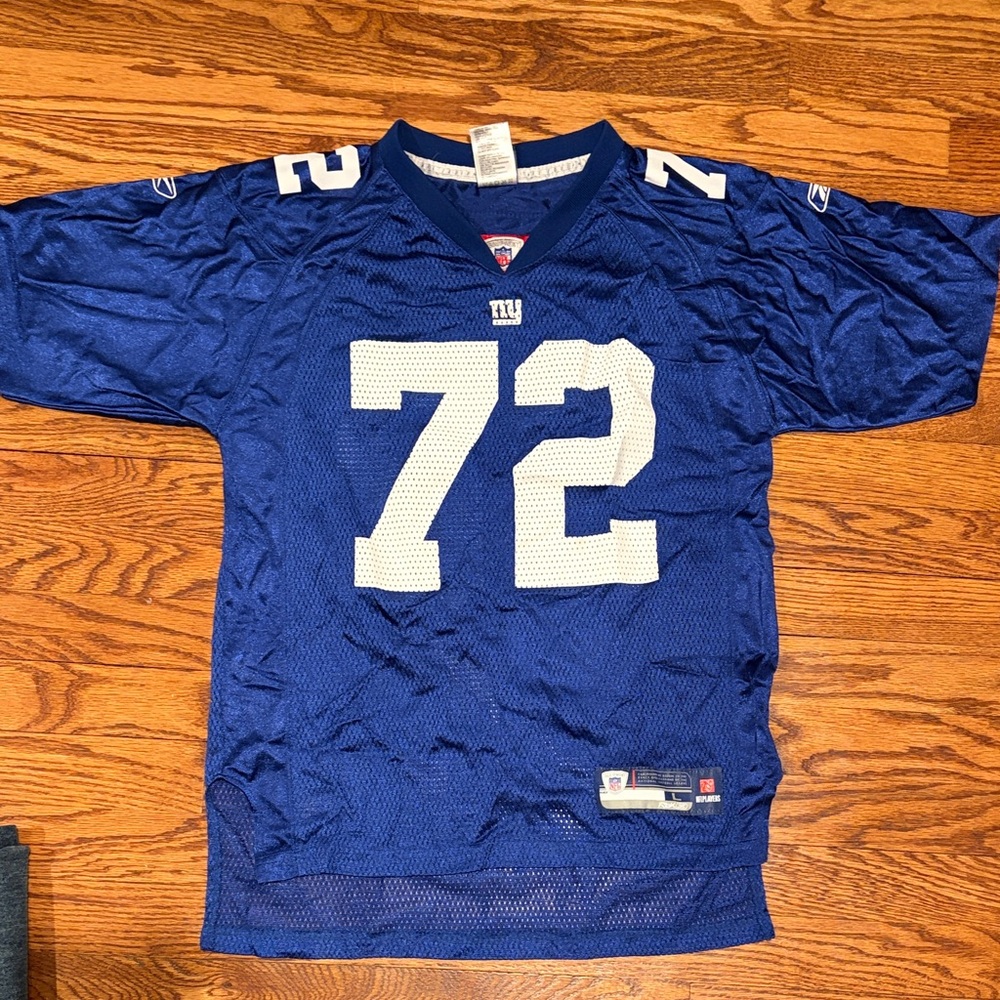 Umenyiora Giants Child Center Blue Jersey Number 72